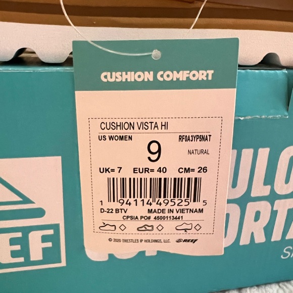 Reef Women's Cushion Vista Hi Platform Sandals White Size 9 - Picture 5 of 5